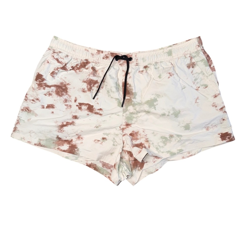 Mountain Hardwear Dynama Shorts Womens XL Cream Tie Dye Excellent Hiking Outdoor